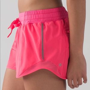 Lululemon pink hotty hot shorts